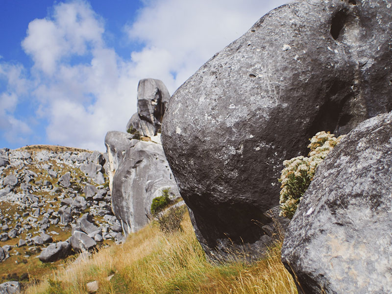 Limestone rocks at Castle Hill, New Zealand