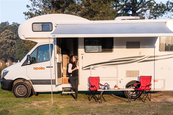 Stepping out of the Euro Camper motorhome