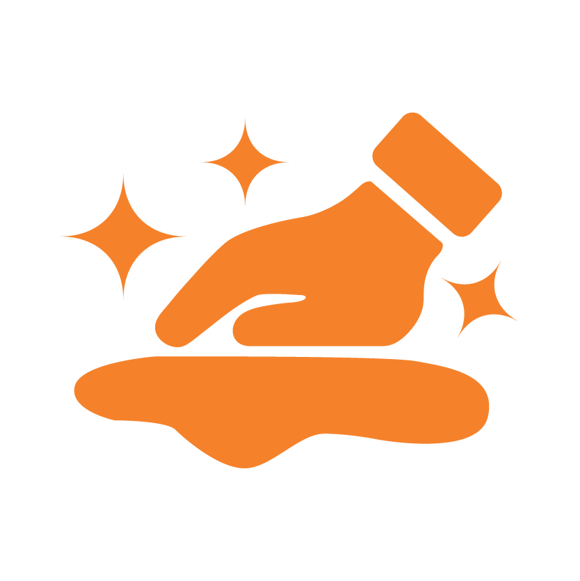 Campervan clean orange icon