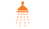 Orange Shower head icon