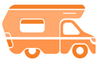 Orange Motorhome Icon