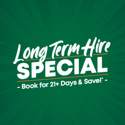 Long Term Hire - Travel for longer than 21 Days and Save!
